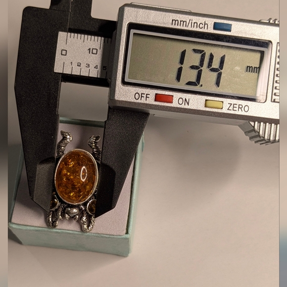 Handcrafted Boho Amber Beetle Statement Ring (8) - Picture 10 of 14